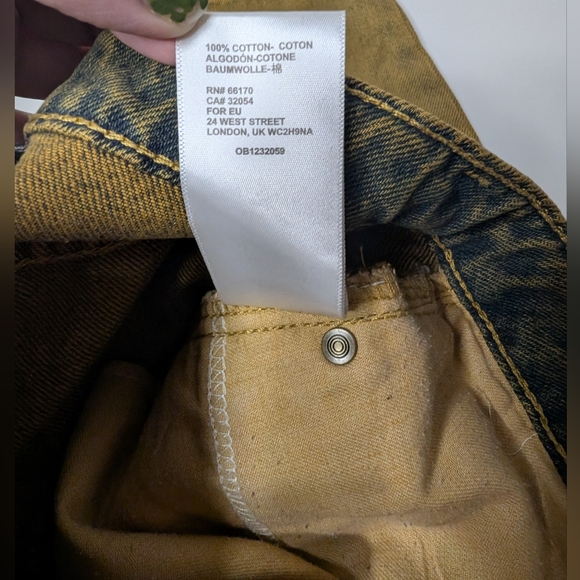 BDG Womens US 26 Mom High Rise Orange/Gold Acid Wash Jeans Preowned - Picture 8 of 13